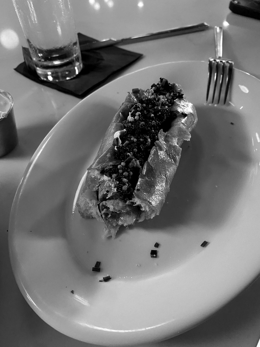 The caviar dish at Parlay restaurant in Methuen MA