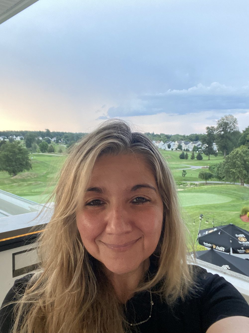 Lisa Sevajian on the Parlay deck over Merrimack Valley Golf Club in Methuen MA